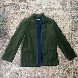 Zadig & Voltaire 100% cotton velvet blazer unworn size 42 forest green